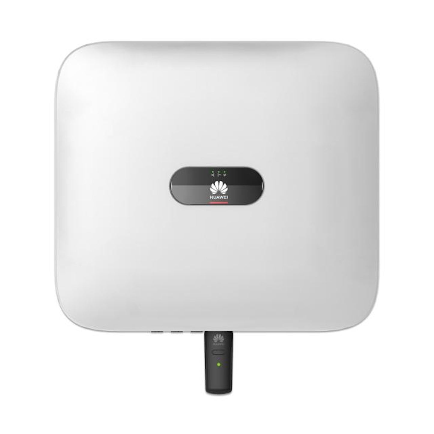 Frontansicht des Huawei Hybrid-Wechselrichter SUN2000-10KTL-M1 – dreiphasiger PV-Hybridwechselrichter mit 10 kW Leistung, integriertem Energiemanagement und Batterieanschluss, hoher Wirkungsgrad, ideal für Photovoltaikanlagen im Privat- und Gewerbebereich.