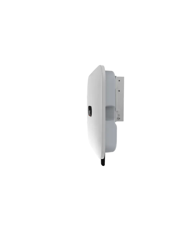 Huawei Hybrid-Wechselrichter SUN2000-10KTL-M1, Seitliche Ansicht – dreiphasiger PV-Hybridwechselrichter mit 10 kW Leistung, integriertem Energiemanagement und Batterieanschluss, hoher Wirkungsgrad, ideal für Photovoltaikanlagen im Privat- und Gewerbebereich.